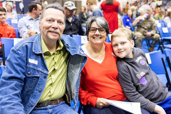 School-wide assembly with Veterans and their families. 